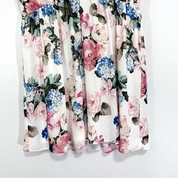 Show Me Your Mumu Womens Austin Floral Mini Dress Deep-V Medium Flower Print - Picture 5 of 8